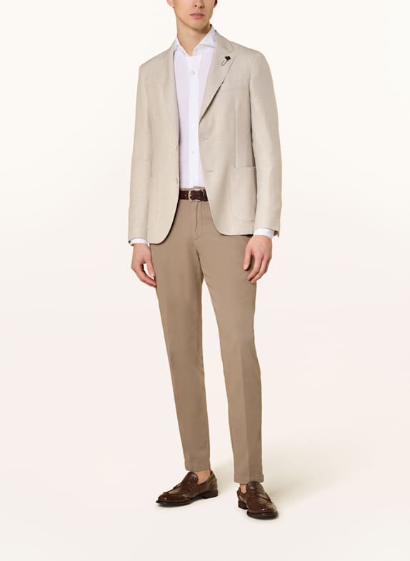 LARDINI Slim fit colbert BEIGE