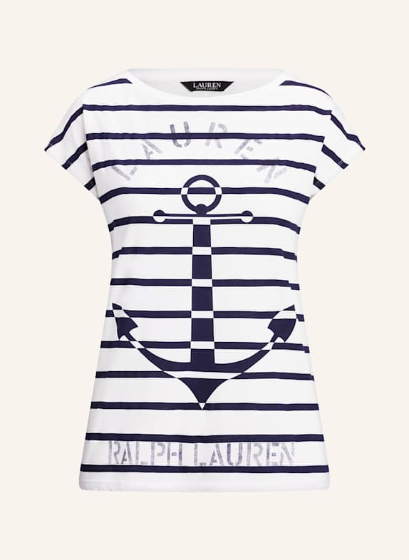 LAUREN RALPH LAUREN T-Shirt WEISS/ DUNKELBLAU