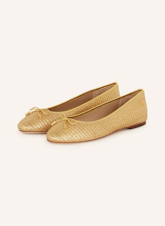 LAUREN RALPH LAUREN Ballerinas GOLD