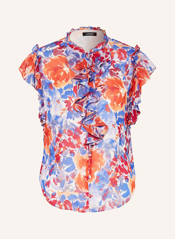 Košilová halenka ze saténu Halenka ORANŽOVÁ/ MODRÁ/ TMAVĚ ČERVENÁ