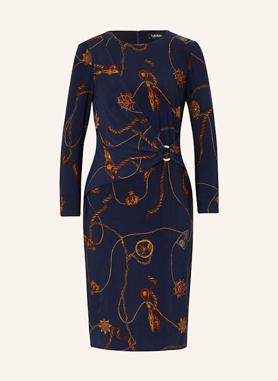 LAUREN RALPH LAUREN Kleid DUNKELBLAU/ DUNKELORANGE/ DUNKELROT