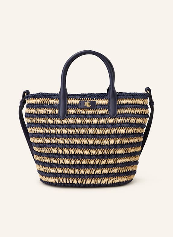 LAUREN RALPH LAUREN Handtasche HELLBRAUN/ DUNKELBLAU