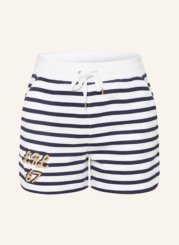 LAUREN RALPH LAUREN Sweatshorts WEISS/ DUNKELBLAU