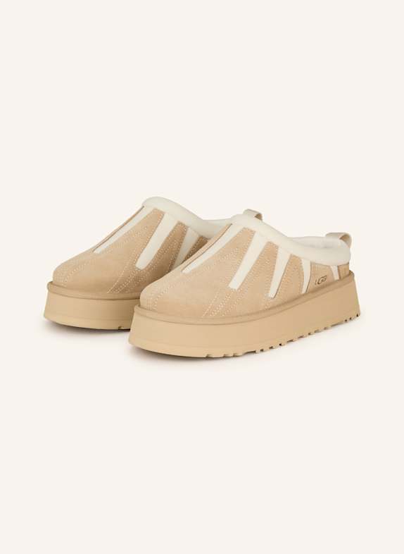 UGG Plateau-Pantoletten TAZZ SUNWAVE HELLBRAUN/ CREME
