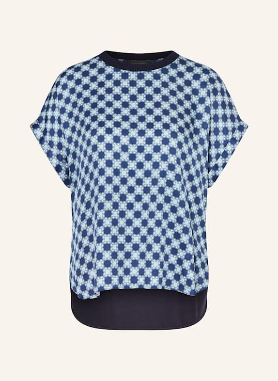 ELENA MIRO Blusenshirt im Materialmix DUNKELBLAU/ HELLBLAU/ CREME