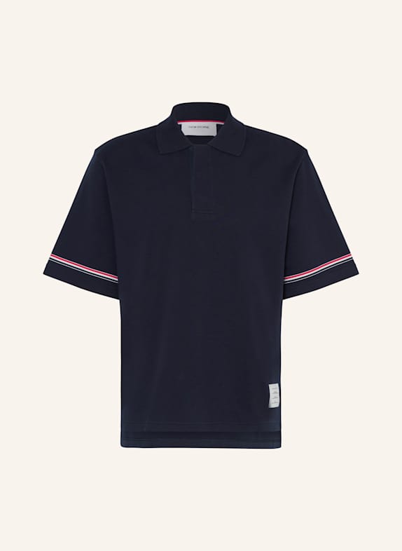 THOM BROWNE. Jersey polo shirt DARK BLUE