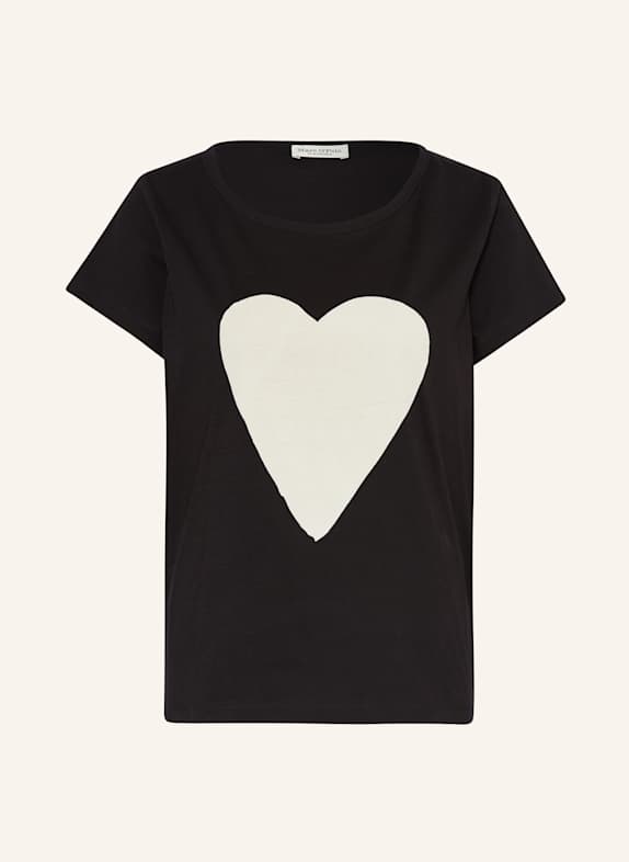 Marc O'Polo T-Shirt SCHWARZ/ BEIGE