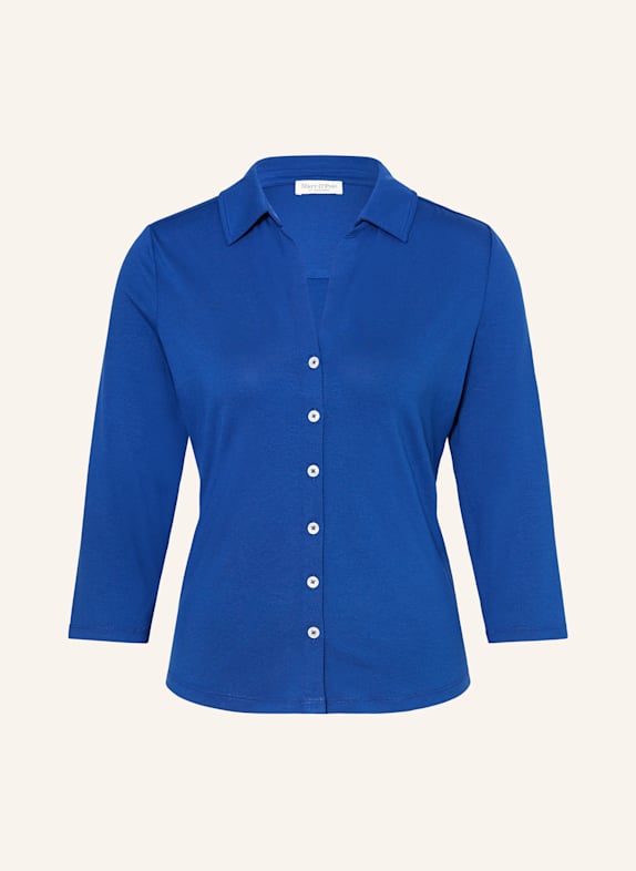 Marc O'Polo Hemdbluse aus Jersey mit 3/4-Arm DUNKELBLAU