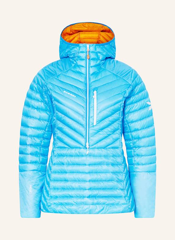 MAMMUT Lekka kurtka puchowa EIGER SPEED IN HALF ZIP HOODIE TURKUSOWY