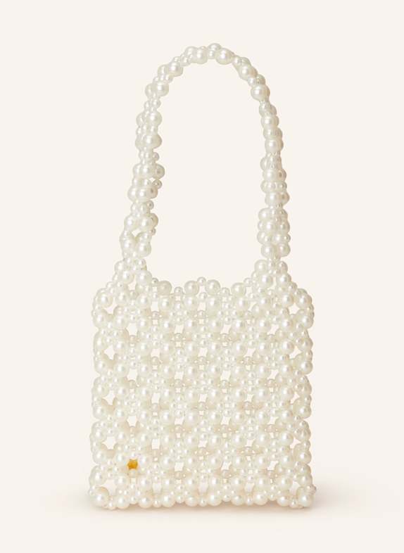 0711 TBILISI Handtasche ALISA aus Schmuckperlen CREME