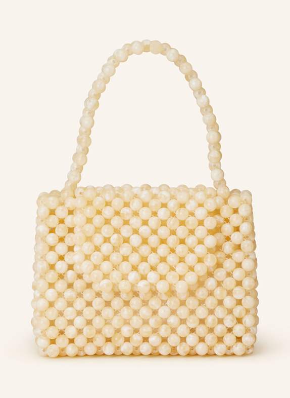 0711 TBILISI Handtasche LUNA aus Schmuckperlen HELLBRAUN