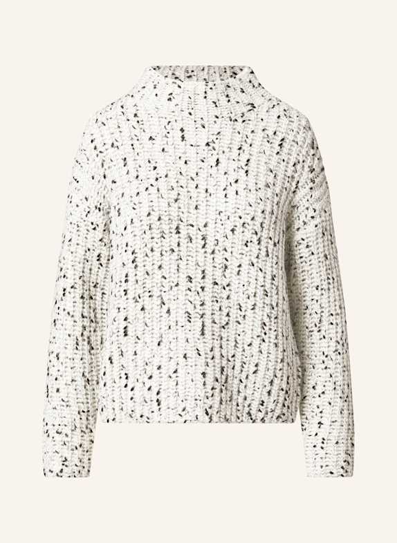 comma Pullover mit Glitzergarn HELLGRAU/ SCHWARZ
