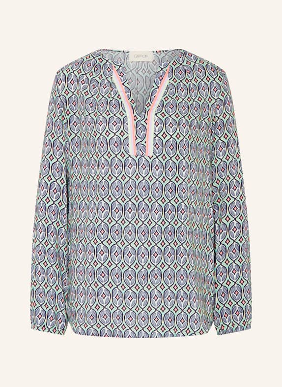 CARTOON Blusenshirt BLAU/ MINT/ WEISS
