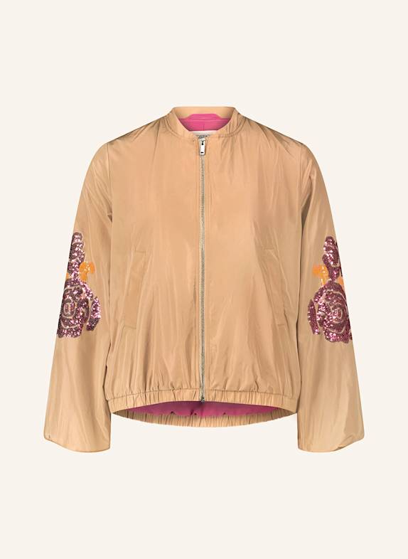 CARTOON Blouson mit Pailletten BEIGE