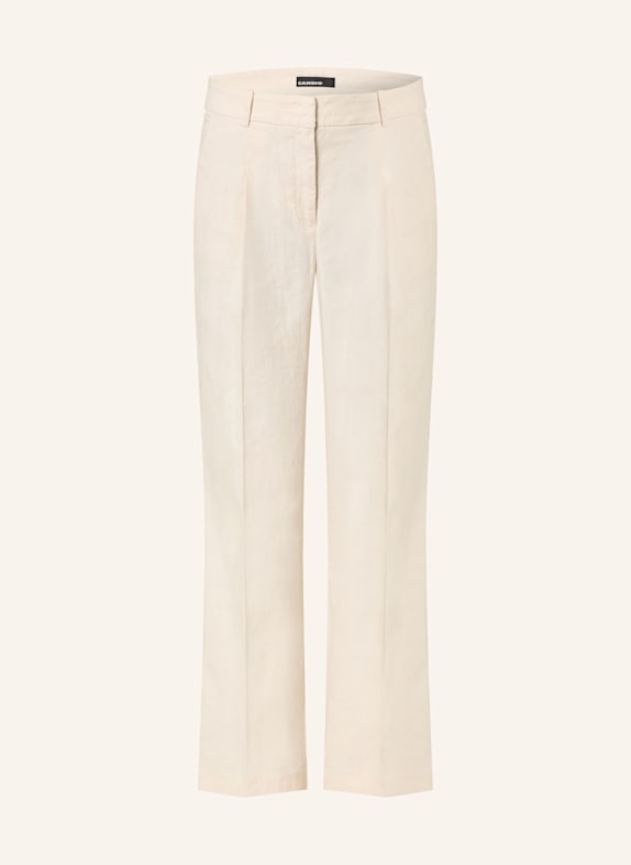 CAMBIO Wide leg trousers AMELIE with linen CREAM