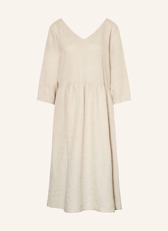 lilienfels Leinenkleid mit 3/4-Arm BEIGE