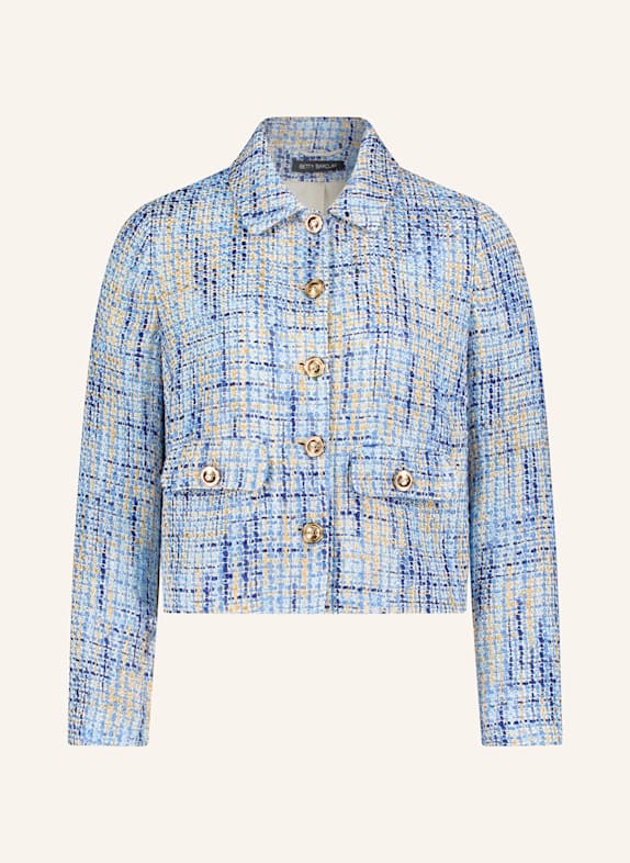 Betty Barclay Tweed blazer LIGHT BLUE/ LIGHT BROWN/ BLUE