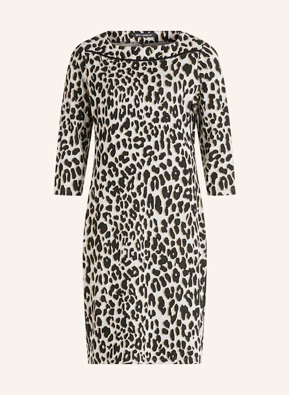 Betty Barclay Knit dress with 3/4 sleeve LIGHT GRAY/ BLACK/ LIGHT BROWN
