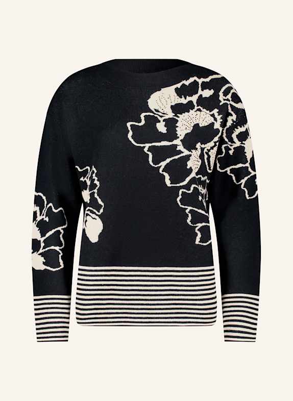 Betty Barclay Sweater with decorative gems DARK BLUE/ CREAM
