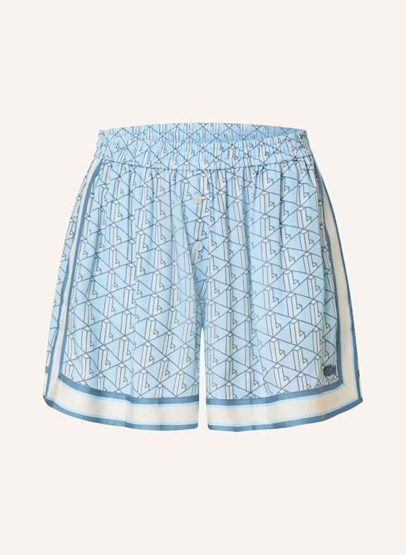 LACOSTE Satinshorts HELLBLAU/ ECRU/ BLAUGRAU