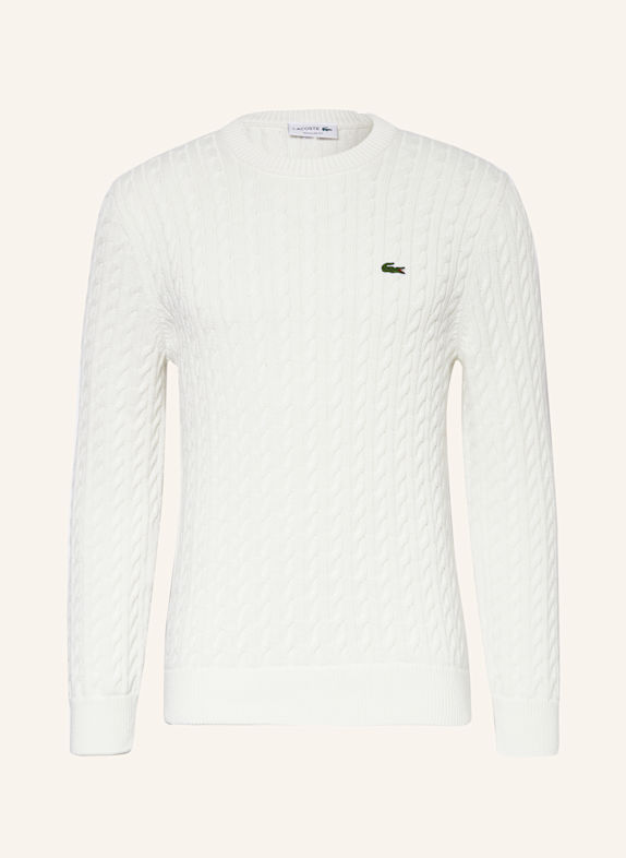 LACOSTE Pullover WEISS