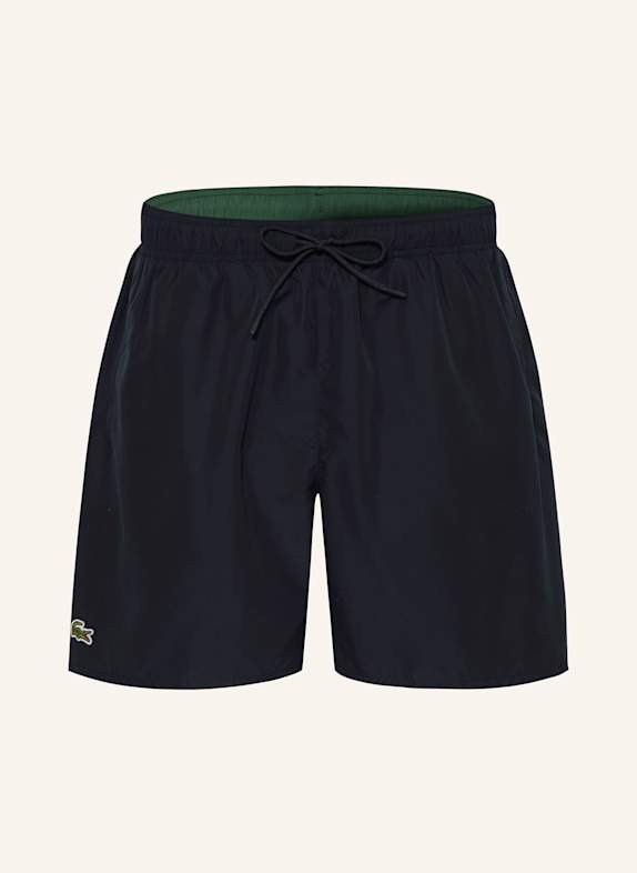 LACOSTE Badeshorts SCHWARZ/ GRÜN