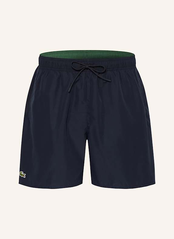 LACOSTE Badeshorts DUNKELBLAU/ GRÜN