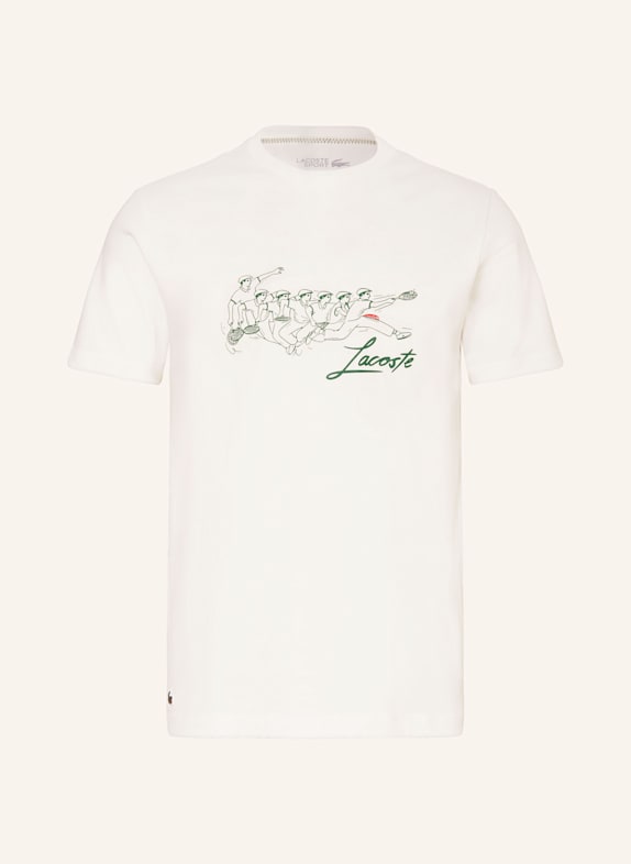 LACOSTE T-Shirt ECRU/ GRÜN