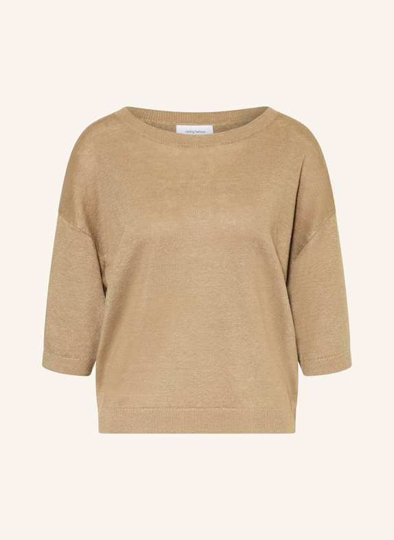 darling harbour Strickshirt aus Leinen TAUPE