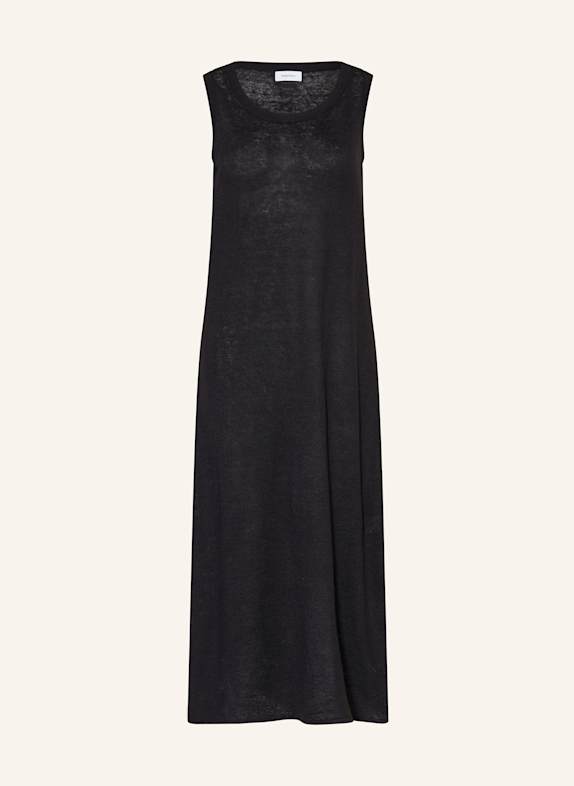 darling harbour Strickkleid aus Leinen SCHWARZ