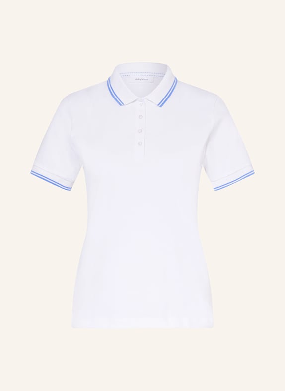 darling harbour Piqué-Poloshirt weiß / blau
