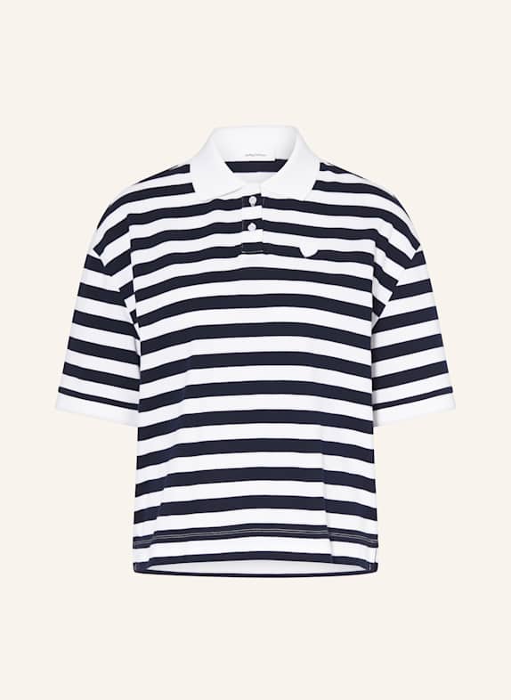 darling harbour Piqué-Poloshirt WEIß / MARINE
