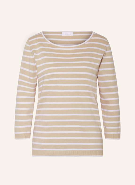 darling harbour Sweter z rękawem 3/4 SAND / WEISS