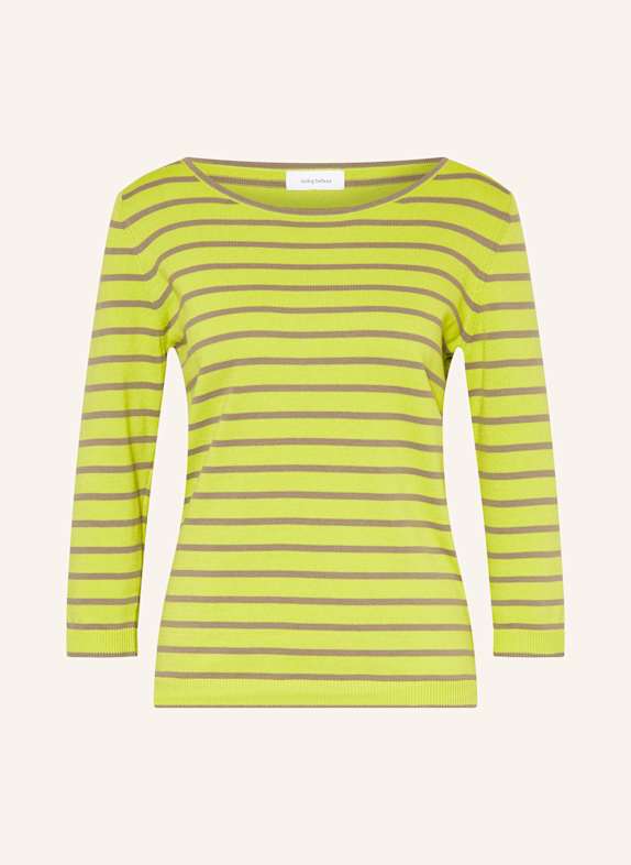 darling harbour Pullover mit 3/4-Arm NEONGRÜN/ TAUPE