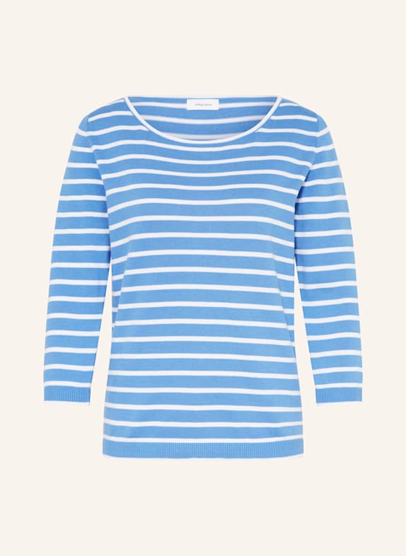 darling harbour Pullover mit 3/4-Arm BLAU/ WEISS