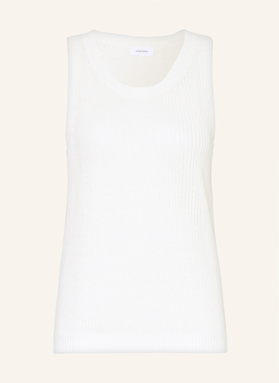 darling harbour Stricktop aus Leinen OFFWHITE