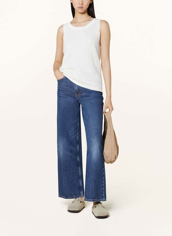 darling harbour Top en lin tricoté OFFWHITE