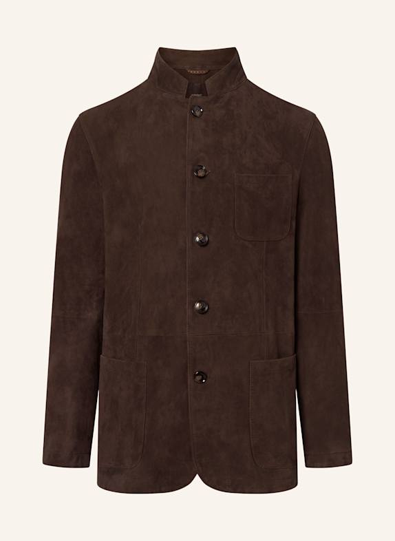 windsor. Leather jacket TESSO-L DARK BROWN