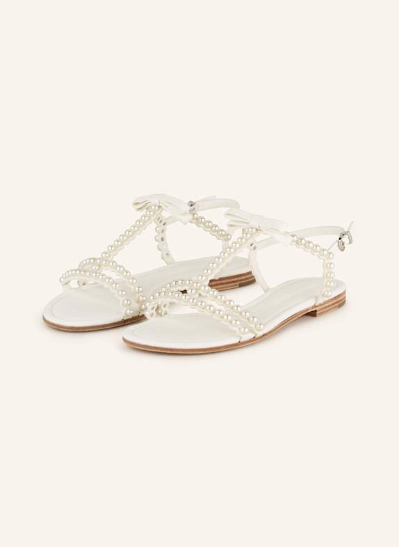 KENNEL & SCHMENGER Sandalen ELLE mit Schmuckperlen WEISS
