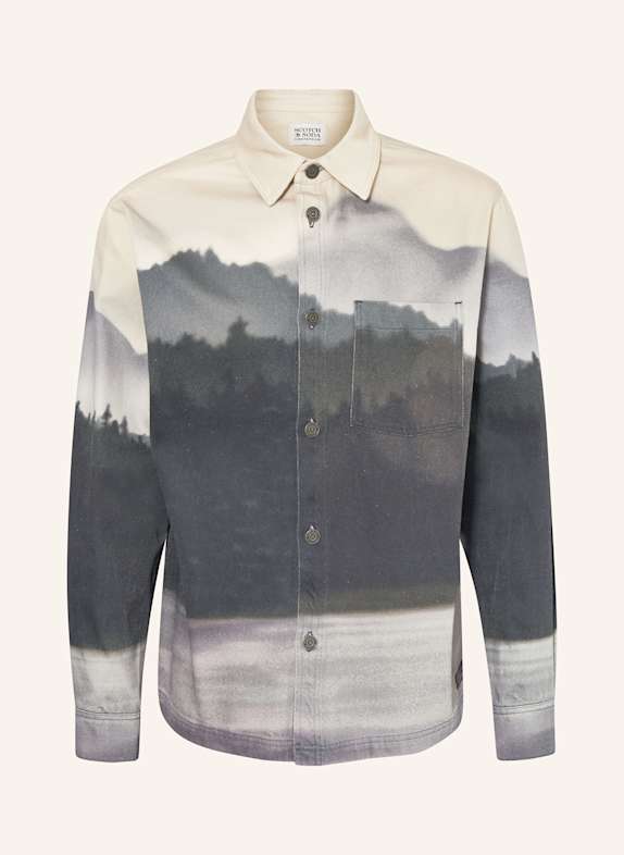 SCOTCH & SODA Overshirt DARK GRAY/ LIGHT GRAY/ CREAM
