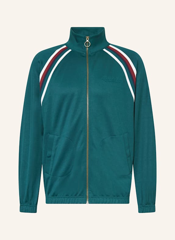 SCOTCH & SODA Sweat jacket TEAL/ DARK RED/ WHITE