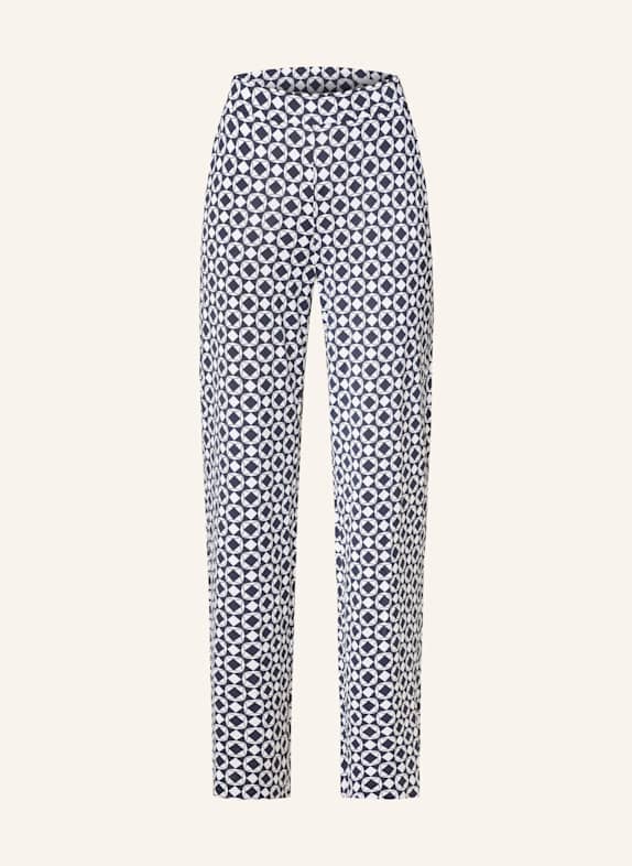 MAC Marlenehose CHIARA aus Jersey DUNKELBLAU/ WEISS