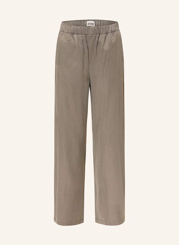 DRYKORN Marlenehose CONSIDER aus Satin GRAU