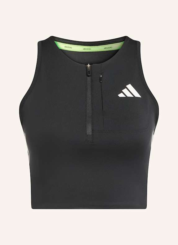 adidas Cropped-Top ADIZERO RUNNING GEL POCKET SCHWARZ