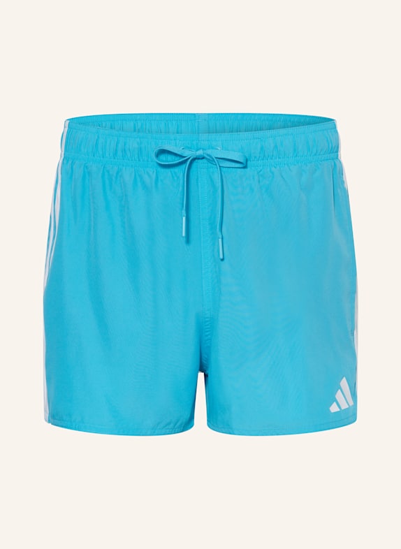 adidas Kąpielówki bokserki 3-STREIFEN 3-INCH TURKUSOWY/ BIAŁY