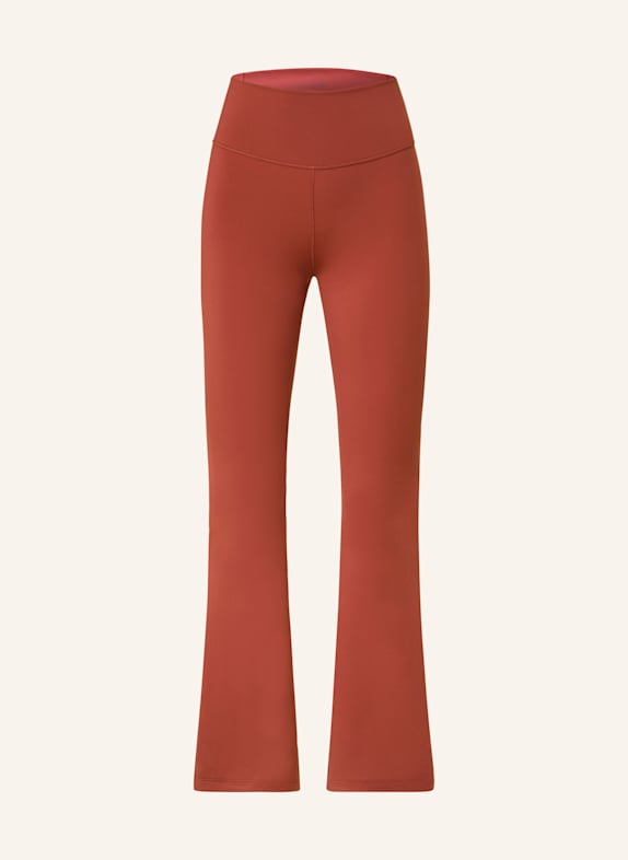 adidas Legginsy ALL ME FLARE CIEMNOPOMARAŃCZOWY