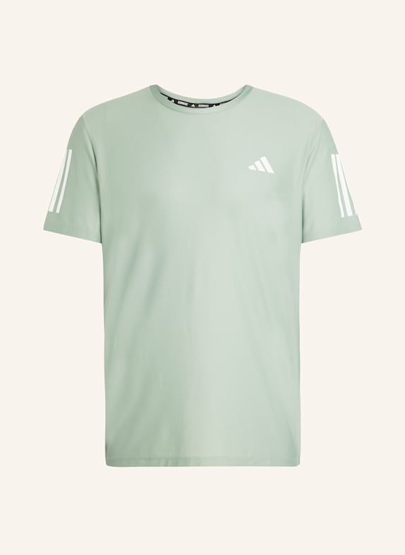 adidas Laufshirt OWN THE RUN HELLGRÜN/ WEISS