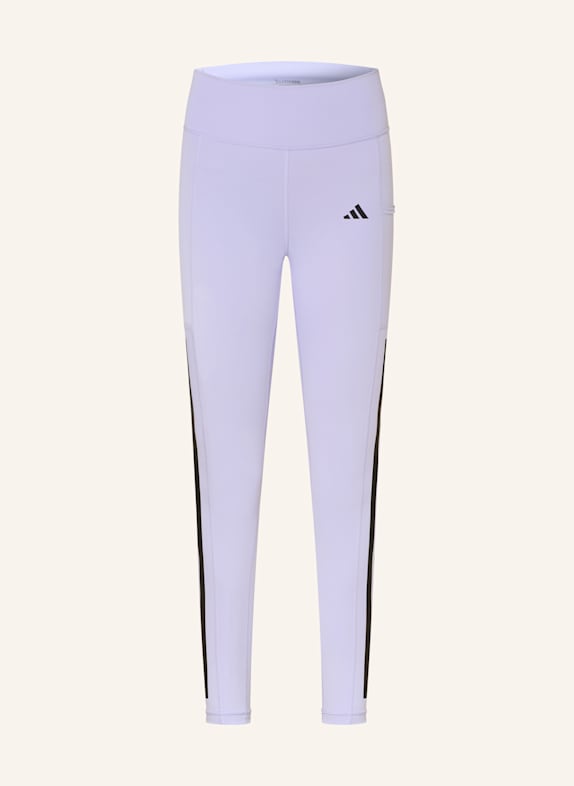 adidas Legginsy OPTIME 3 PASKI JASNOFIOLETOWY/ CZARNY