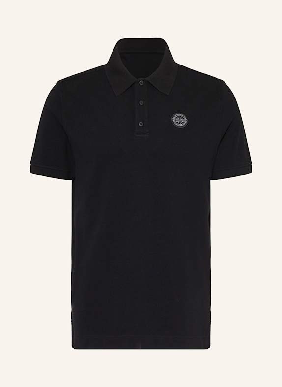 CANADA GOOSE Piqué-Poloshirt SCHWARZ