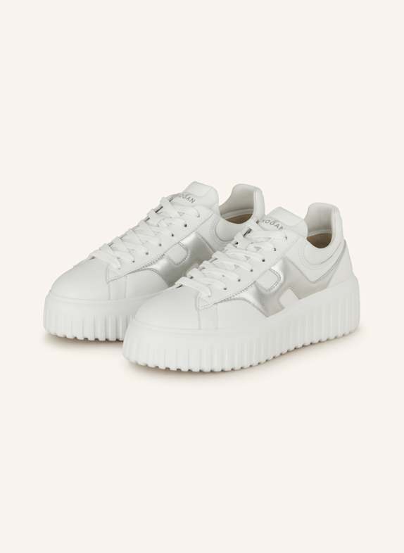 HOGAN Sneaker H-STRIPES H SPEZZATA WEISS/ SILBER